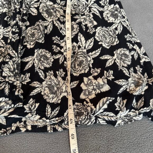 Billabong Allegra Floral Maxi Button Down Dress Womens S Black White Rayon - Picture 14 of 16